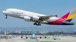 Asiana Airlines aircraft takes off