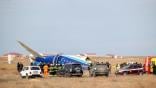 AZAL flight 8243 crash site near Aktau, Kazakhstan, Dec. 25, 2024.