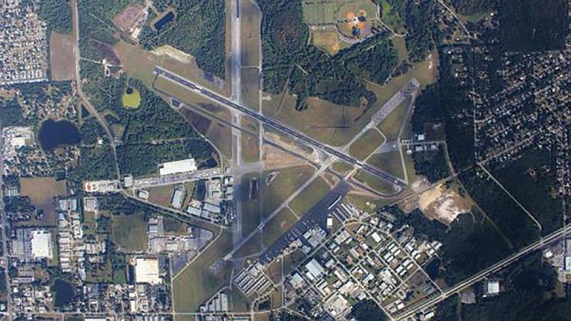 overhead view of DeLand Airport