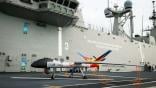 A mock-up of the Sirtap UAS on the Juan Carlos I.