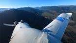 turbulence-canceling system on the wing of an aircraft