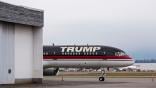 aircraft with Trump logo